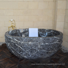 Nuevo diseño de alta calidad baño de pie bañera de mármol